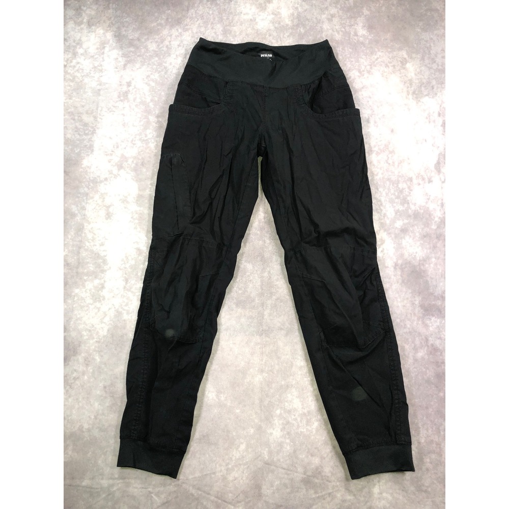 Prana Kanab Jogger Pants Womens XS Black Organic Cotton Stretch Climbing Hiking